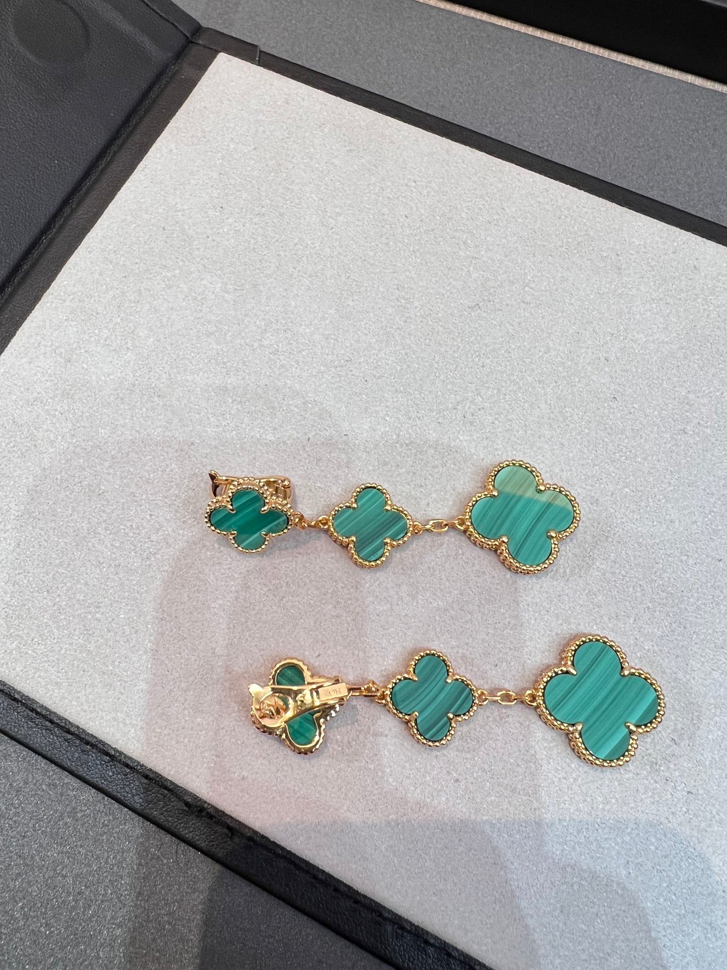 [GALE]CLOVER MALACHITE 3 MOTIFS GOLD