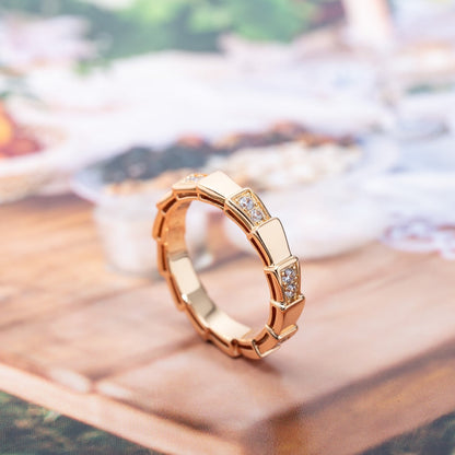[GALE]SERPENTI RING PINK GOLD  3MM