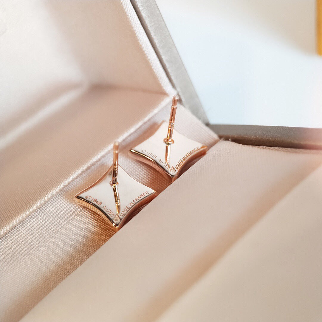 [GALE]STAR MOP PINK GOLD EARRINGS