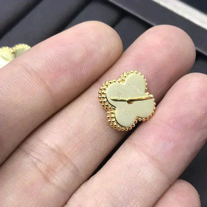 [GALE]CLOVER MINI 9.5MM LASER EARRINGS