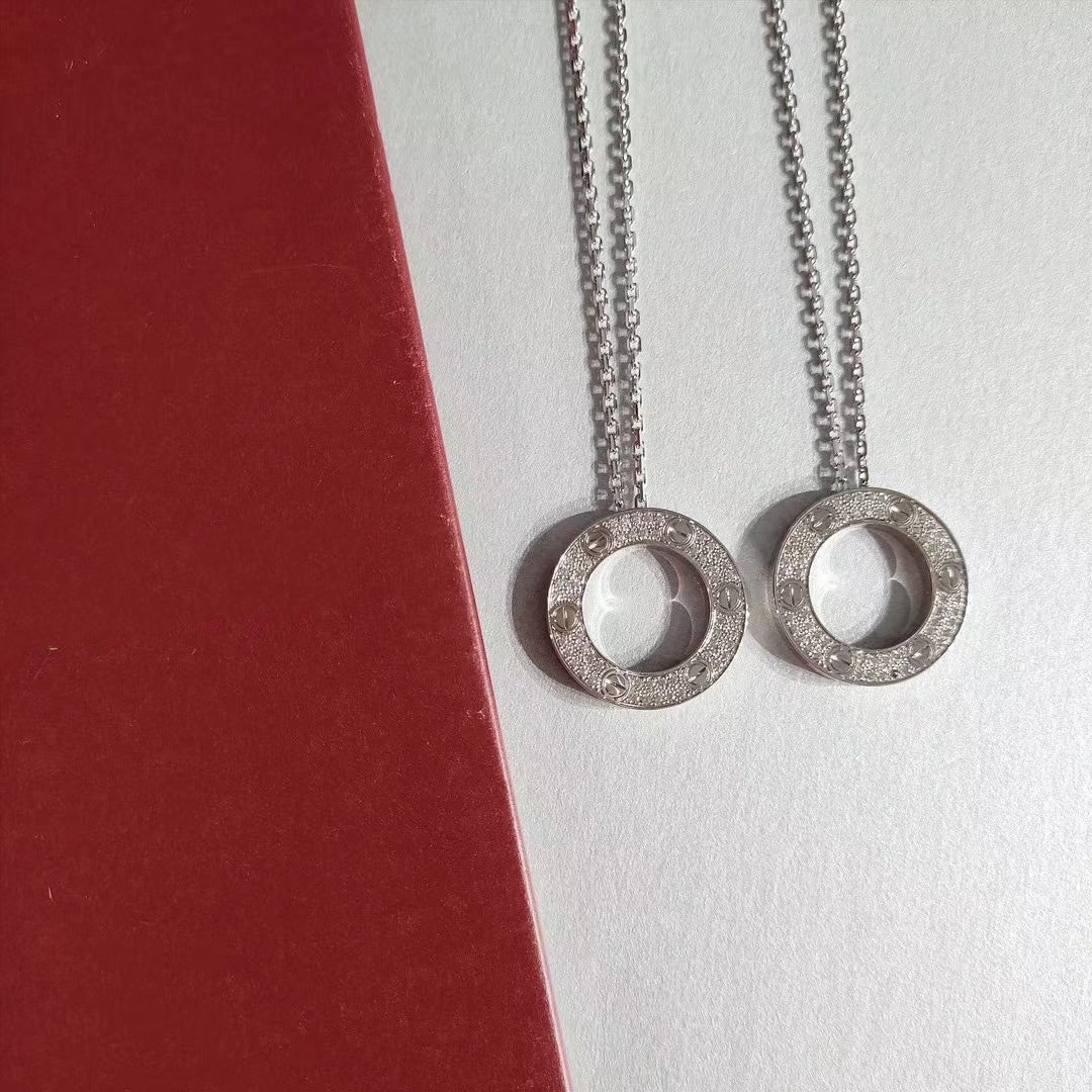 [GALE]LOVE NECKLACE ADJUSTABLE SILVER