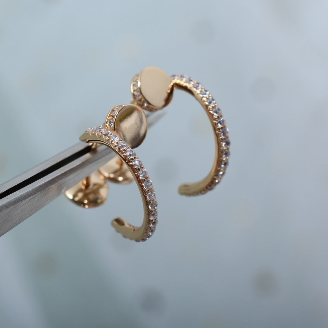 [GALE]JUSTE EARRINGS 12.75MM PINK GOLD DIAMOND