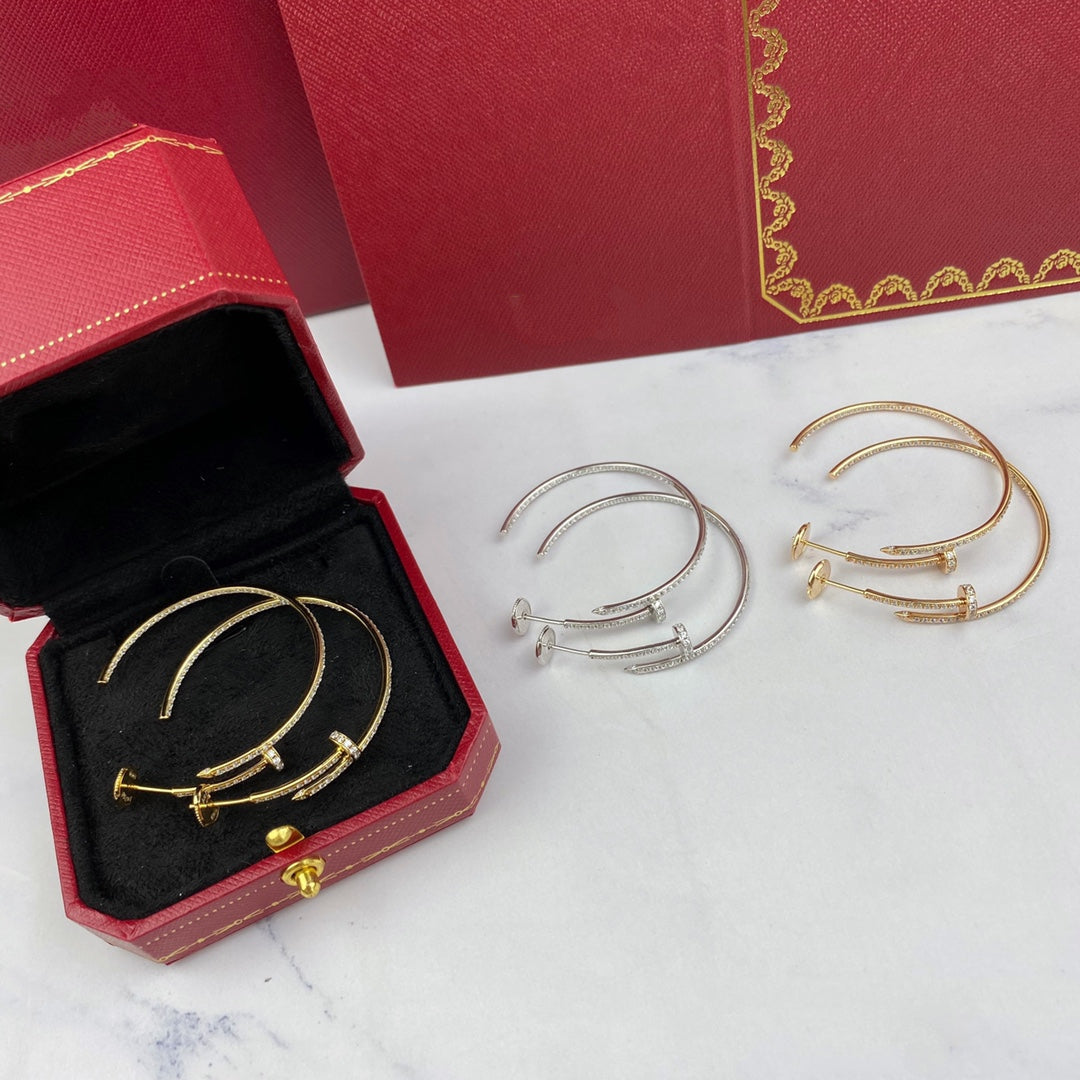 [GALE]JUSTE EARRINGS FULL DIAMONDS 1.8MM