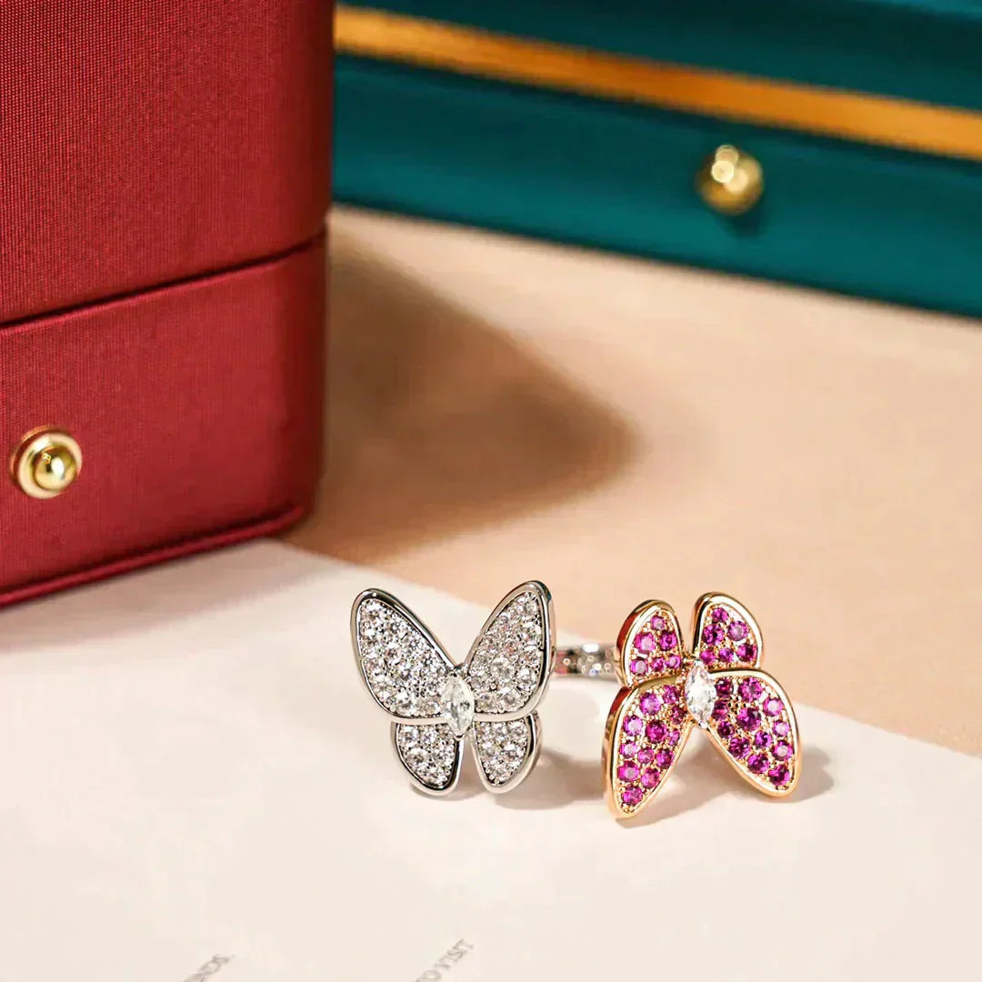 [GALE]TWIN BUTTERFLY DIAMOND RING