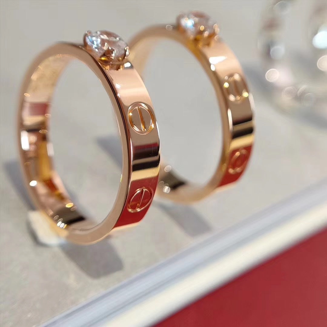 [GALE]LOVE RING 3.6MM 1 BIG DIAMOND