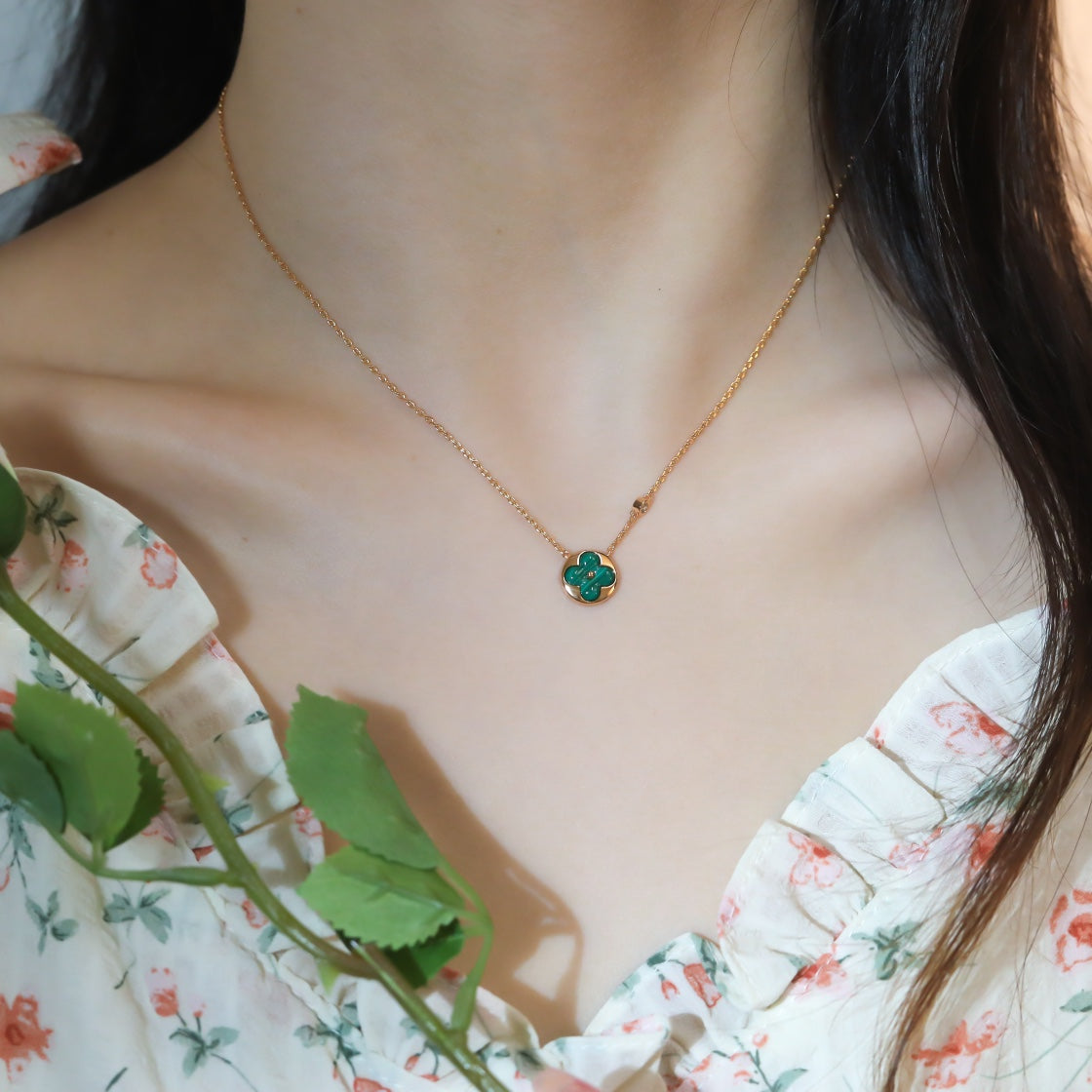 [GALE]SUN PEDANT PINK GOLD 1 DIAMOND NECKLACE