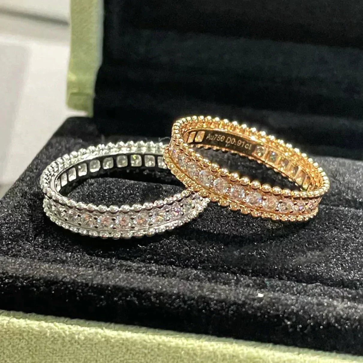 [GALE]PERLEE DIAMOND ROSE GOLD RING