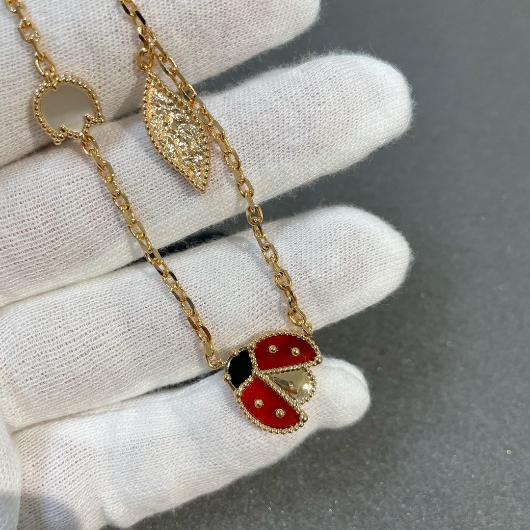 [GALE]LUCKY SPRING 15 MOTIFS GOLD NECKLACE