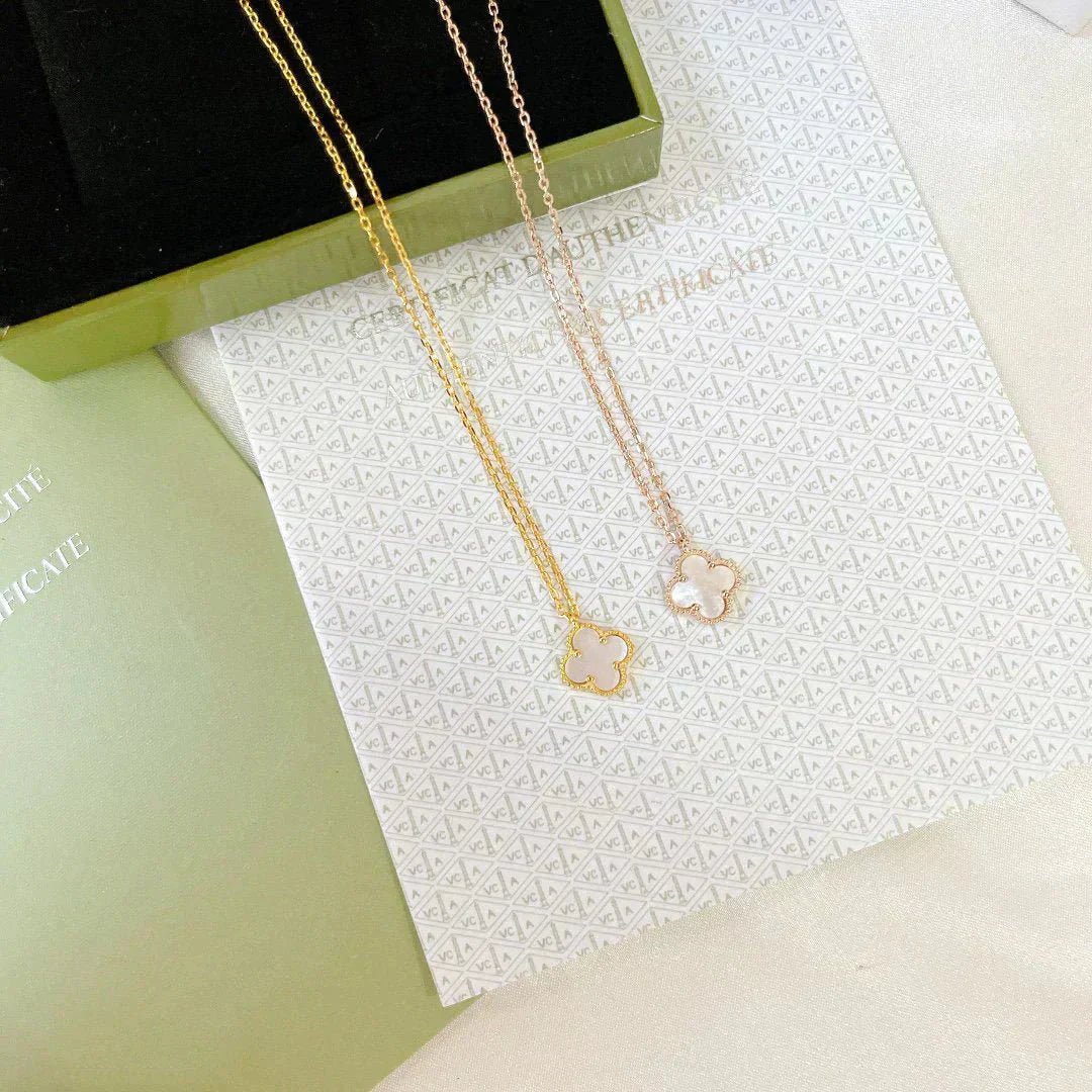 [GALE]CLOVER MINI 9.5MM WHITE MOTHER-OF-PEARL NECKLACE