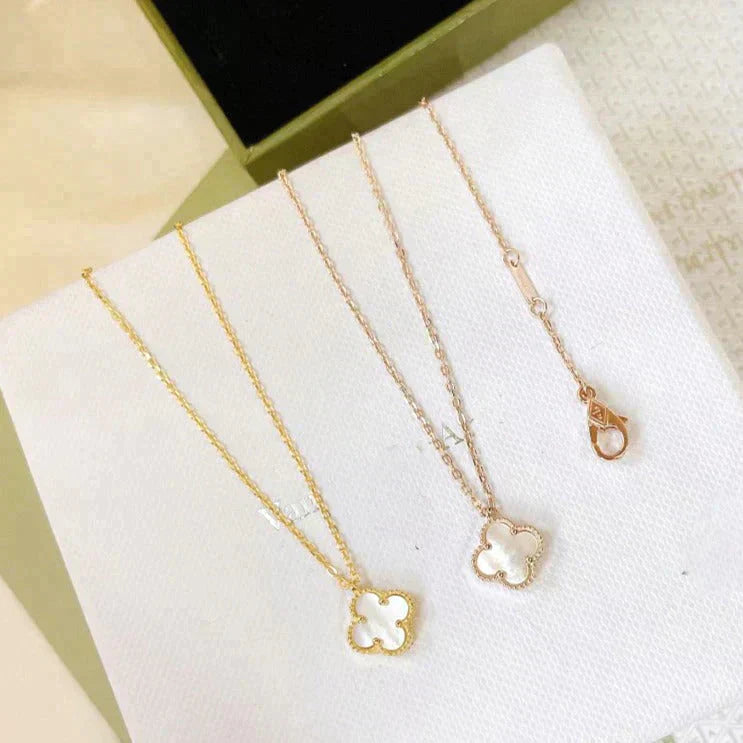 [GALE]CLOVER MINI 9.5MM WHITE MOTHER-OF-PEARL NECKLACE