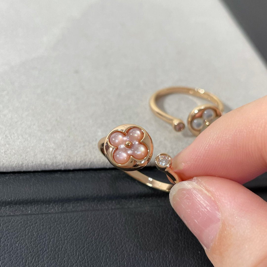 [GALE]SUN 1 DIAMOND PINK MOP RING