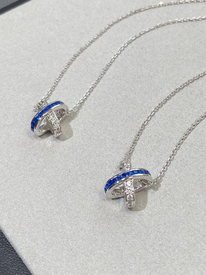[GALE]LIENS DIAMOND SILVER NECKLACE