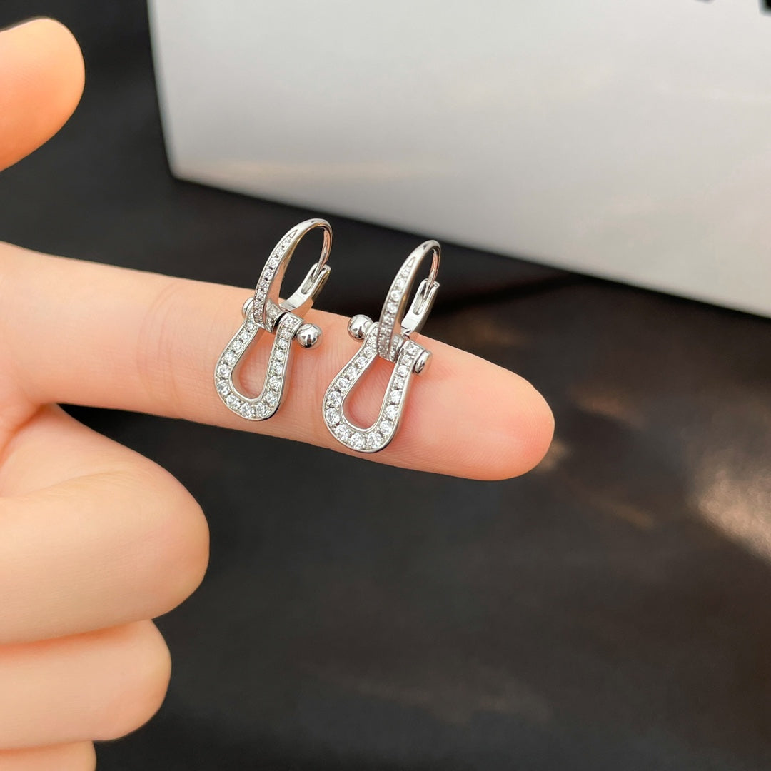 [GALE]FORCE 10 FULL DIAMOND DROP EARRINGS MEDIUM MODEL