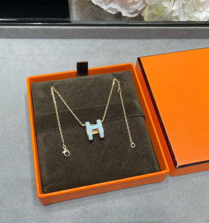 [GALE]POP H SKY BLUE NECKLACE