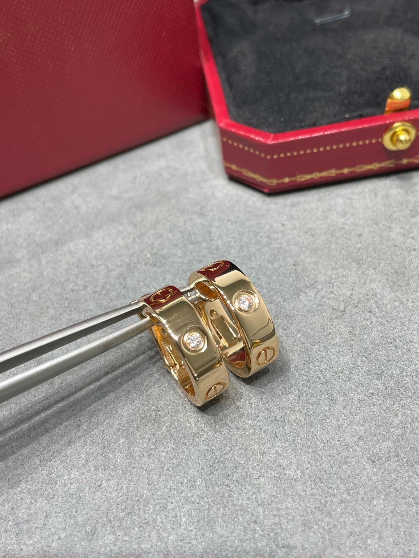 [GALE]LOVE 5.5MM 1 DIAMOND EARRINGS