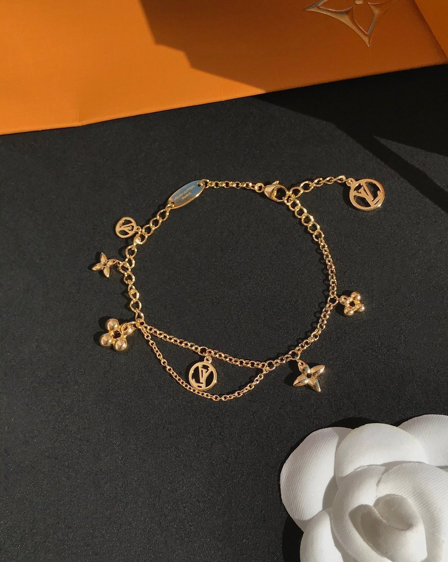 [GALE]BLOOMING PINK GOLD MOP BRACELET