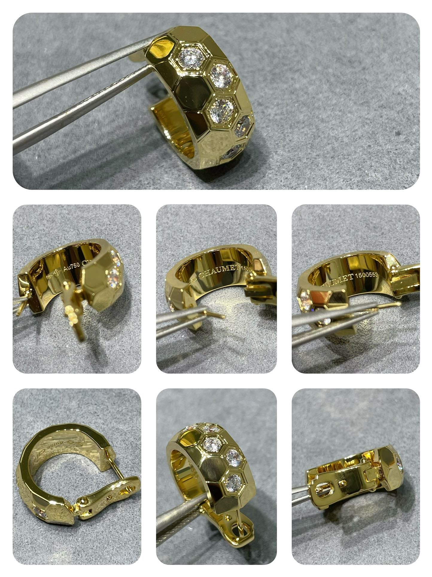 [GALE]BEE LOVE DIAMOND HOOP EARRINGS