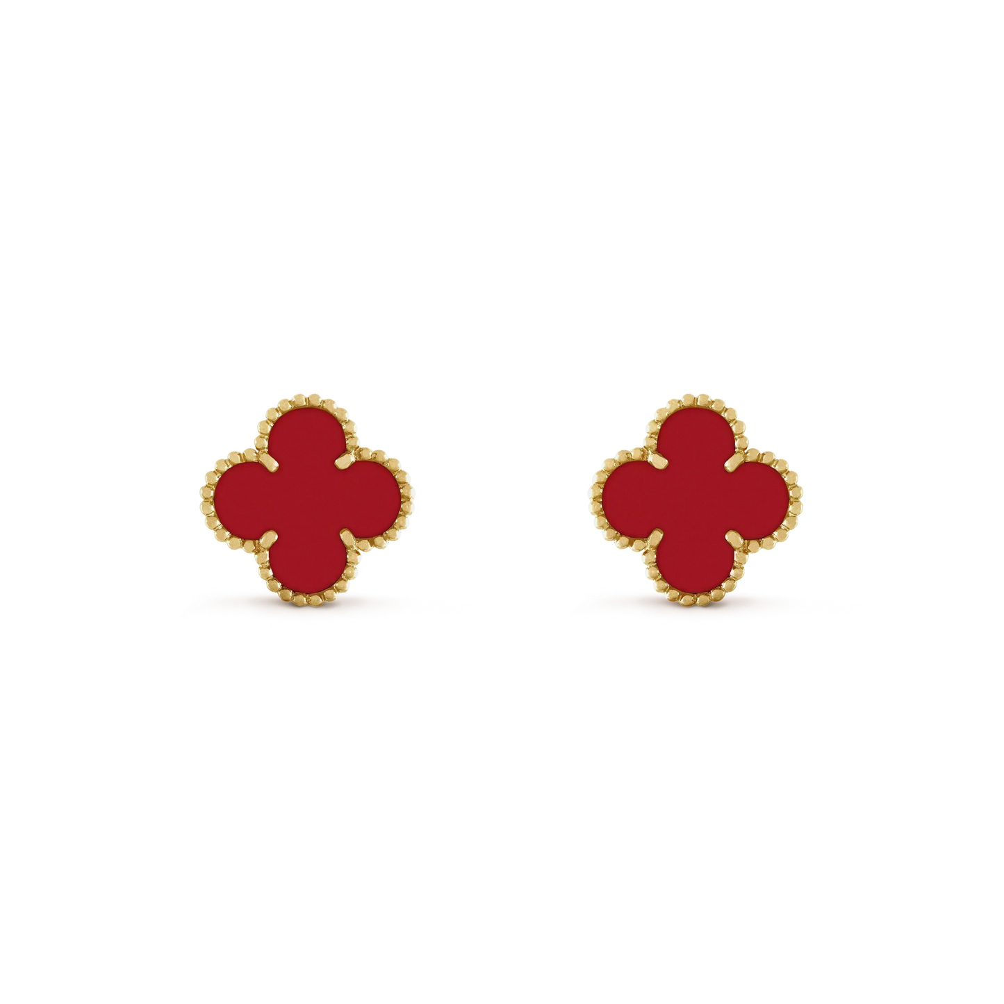 [GALE]CLOVER MINI 9.5MM CARNELIAN EARRINGS