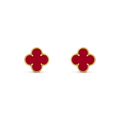 [GALE]CLOVER MEDIUM 1 MOTIFS CARNELIAN  EARRINGS