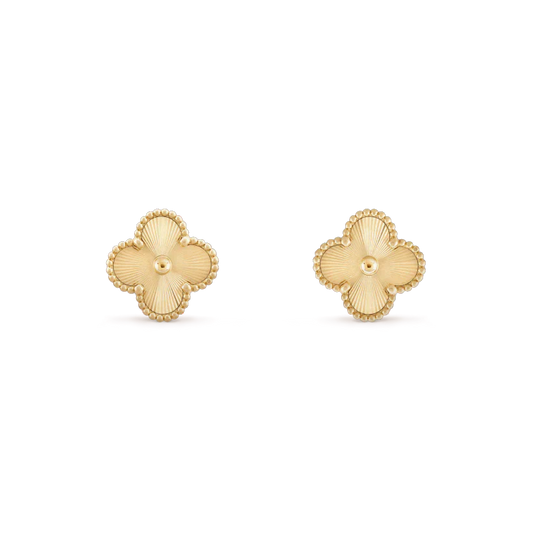 [GALE]CLOVER MINI 9.5MM LASER EARRINGS