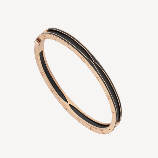 [GALE]ZERO 1 PINK GOLD WITH MATTE BLACK CERAMIC BRACELET