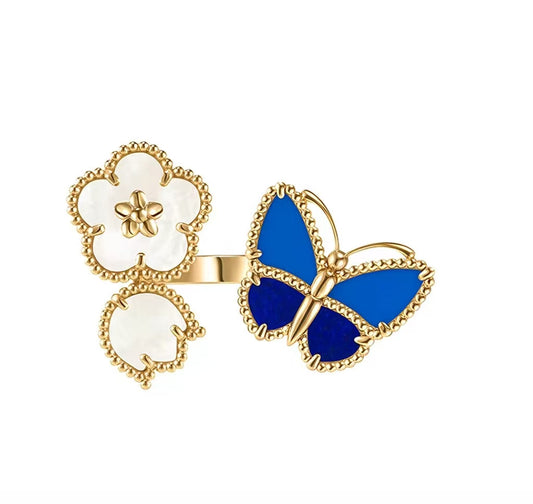 [GALE]LUCKY SPRING BUTTERFLY OPEN-FACE RINGS