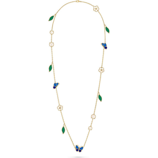 [GALE]LUCKY SPRING BUTTERFLY 15 FLOWER NECKLACE