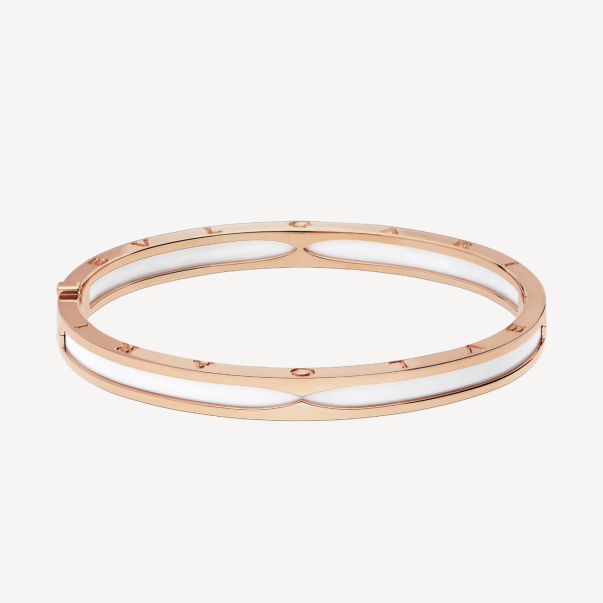 [GALE]ZERO 1 PINK GOLD WITH WHITE CERAMIC BRACELET