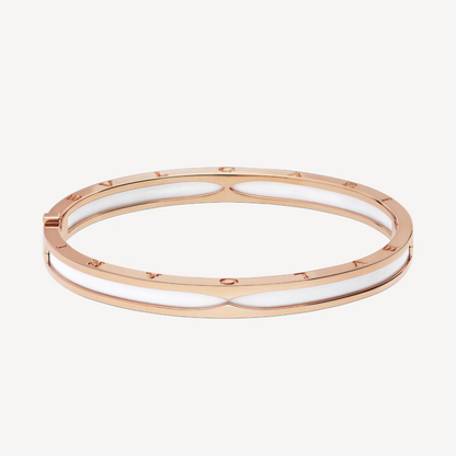 [GALE]ZERO 1 PINK GOLD WITH WHITE CERAMIC BRACELET