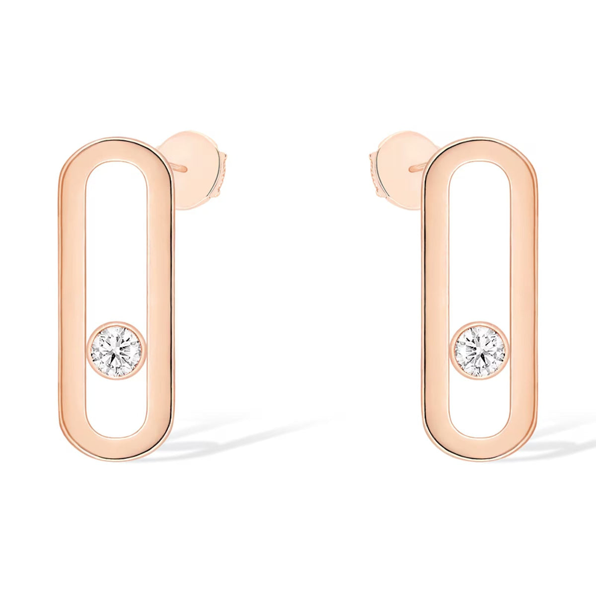 [GALE]MOVE UNO SMALL 1 DIAMOND EARRINGS