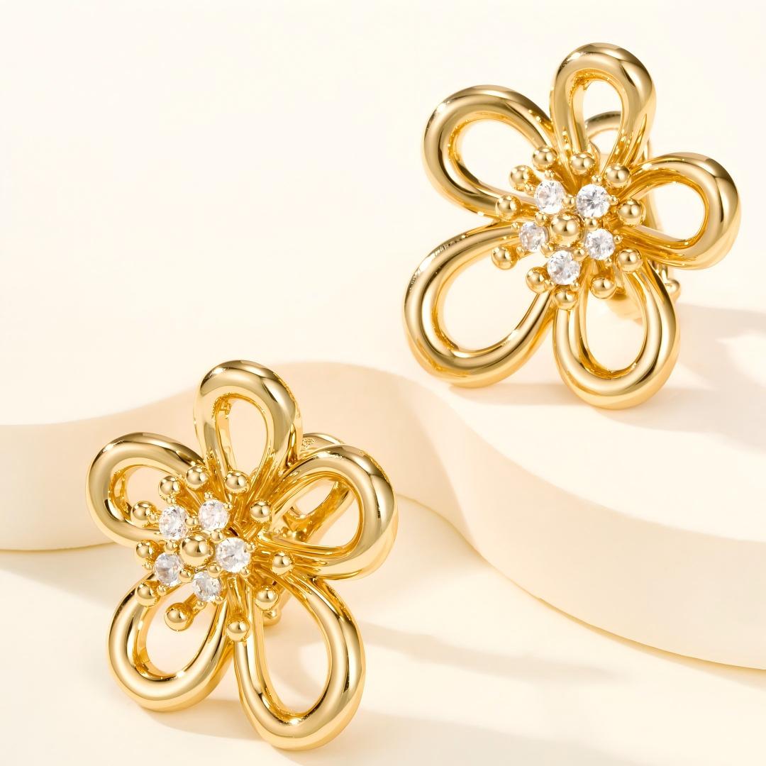 [GALE JURI] FLOWERLACE EARRING 5 DIAMONDS