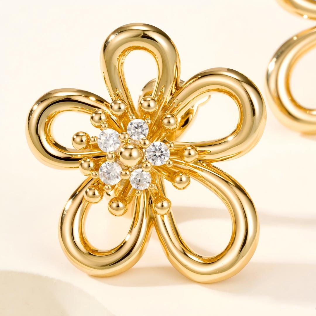 [GALE JURI] FLOWERLACE EARRING 5 DIAMONDS