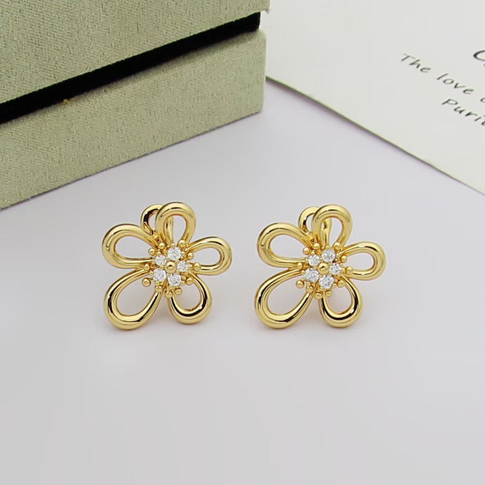 [GALE JURI] FLOWERLACE EARRING 5 DIAMONDS