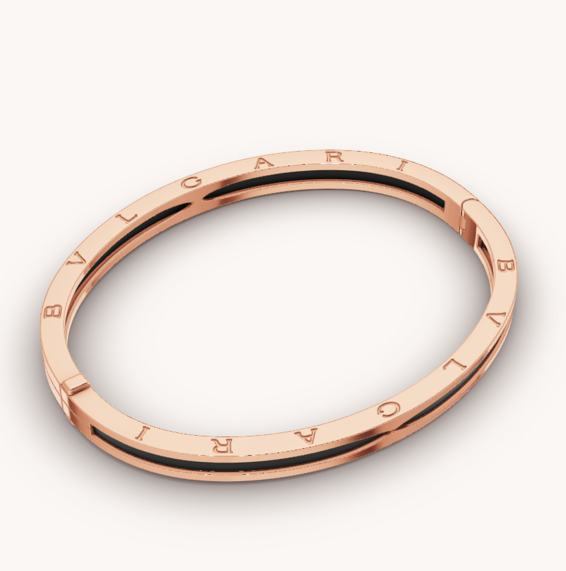 [GALE]ZERO 1 PINK GOLD WITH BLACK CERAMIC BRACELET