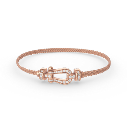 [GALE]FORCE SMALL HORSESHOE  DIAMOND CHAIN ROPE BRACELET