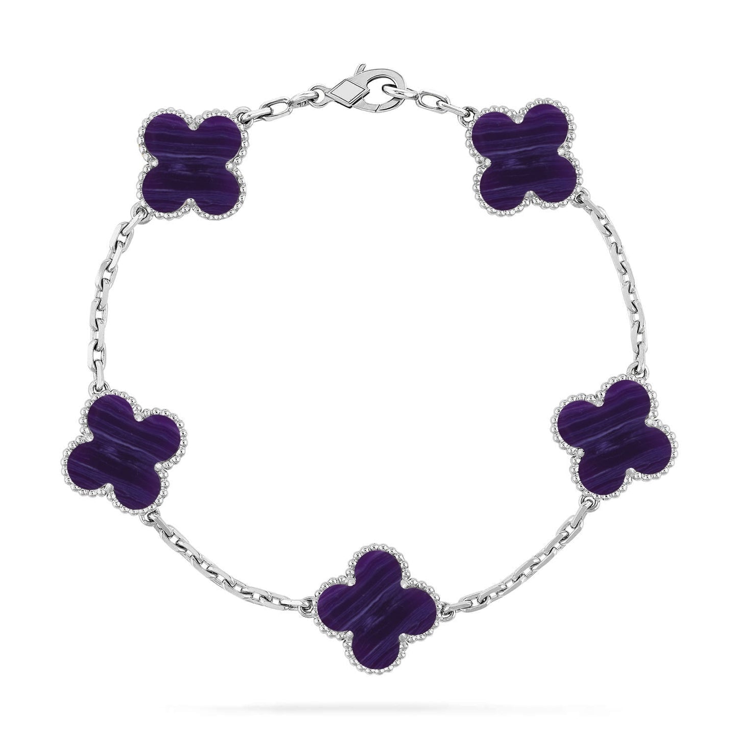 [GALE]CLOVER 5 MOTIF PURPLE STRIPES BRACELET COLLECTION