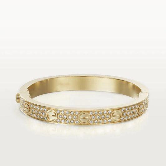 [GALE]LOVE BRACELET 6.1MM DIAMOND-PAVED
