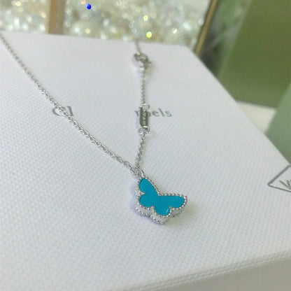 [NOVO]バタフライ ターコイズ バタフライ ブレスレット シルバー