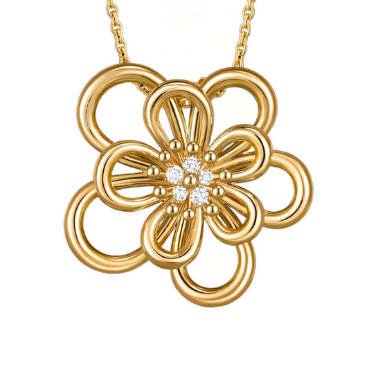 [GALE JURI]FLOWERLACE NECKLACE 5 DIAMONDS
