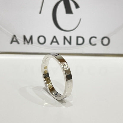 [GALE]LOVE RING 4MM 1 DIAMOND