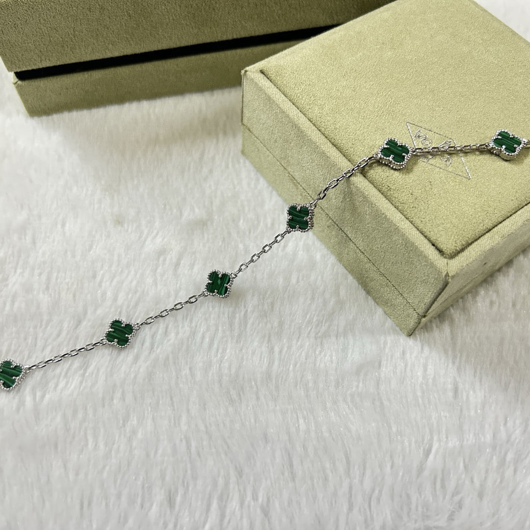 [GALE]CLOVER 6 MOTIF MALACHITE BRACELET