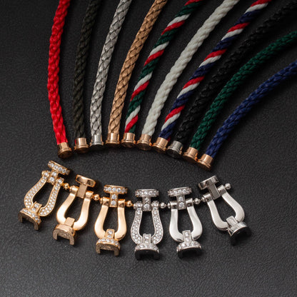 [GALE]FORCE LARGE HORSESHOE FULL DIAMOND BRACELET GOLD