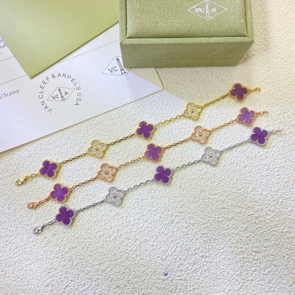 [GALE] CLOVER 5 MOTIF VIOLET BRACELET COLLECTION