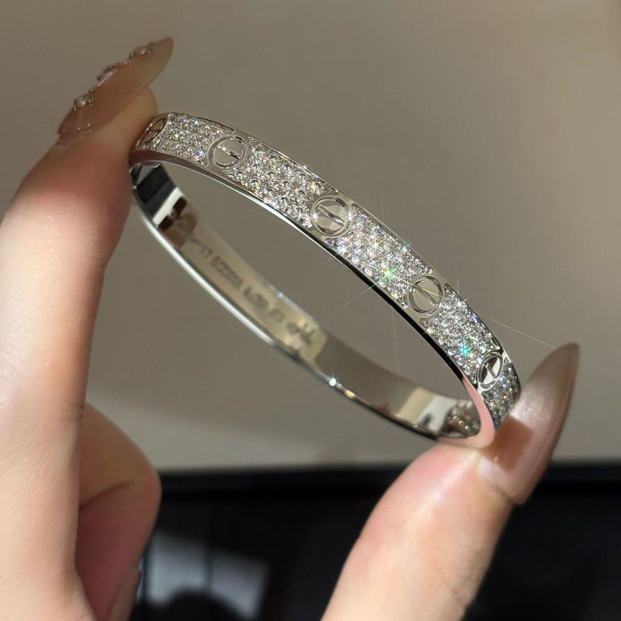 [GALE] LOVE BRACELET 6.1MM DIAMOND-PAVED