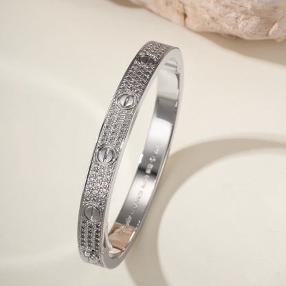 [GALE] LOVE BRACELET 6.1MM DIAMOND-PAVED