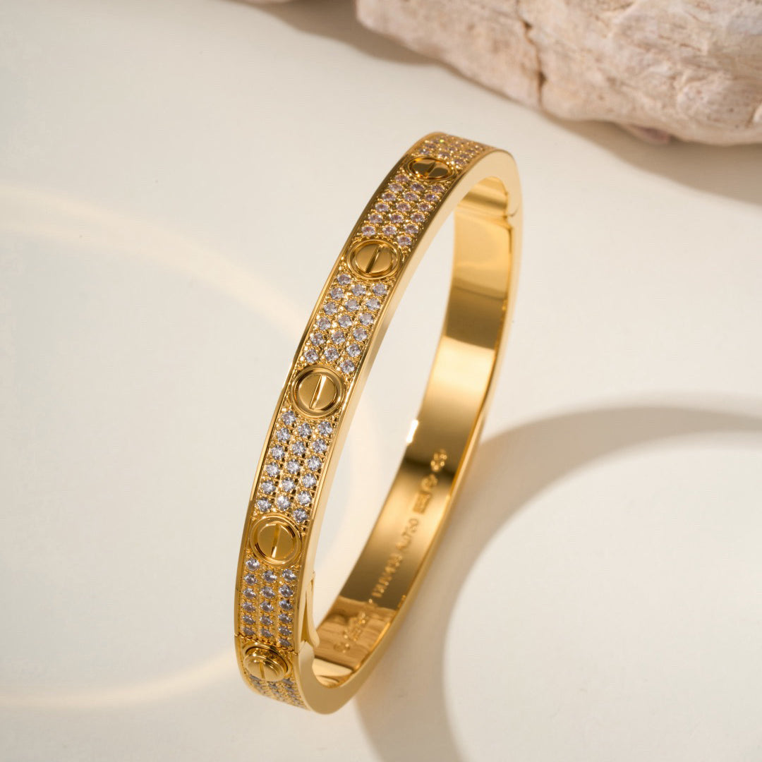 [GALE] LOVE BRACELET 6.1MM DIAMOND-PAVED