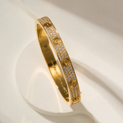 [GALE] LOVE BRACELET 6.1MM DIAMOND-PAVED