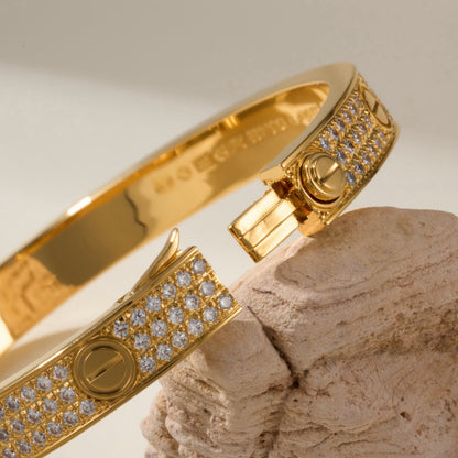 [GALE] LOVE BRACELET 6.1MM DIAMOND-PAVED