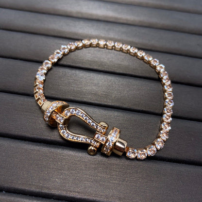 [GALE]FORCE  HORSESHOE  DIAMOND TENNIS BRACELET