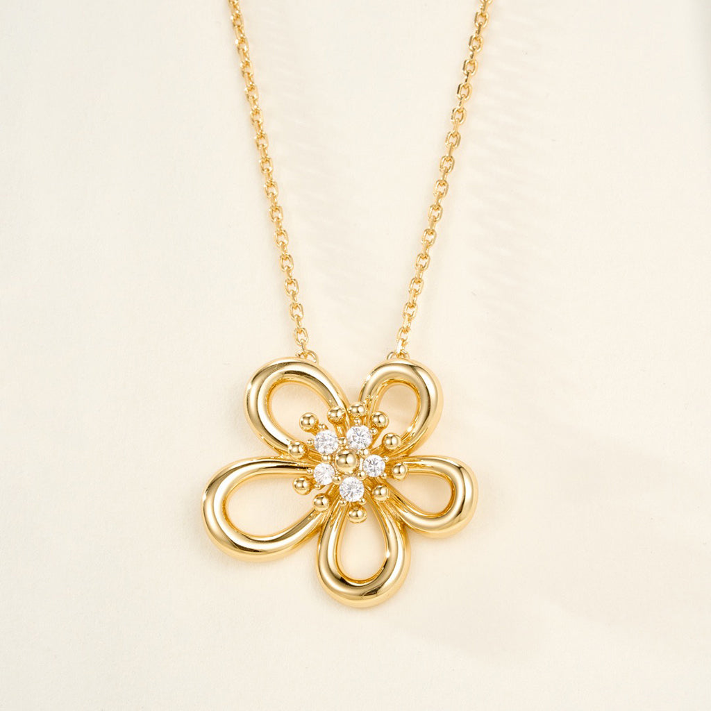 [GALE JURI]FLOWERLACE NECKLACE 5 DIAMONDS